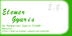 elemer gyuris business card