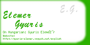 elemer gyuris business card